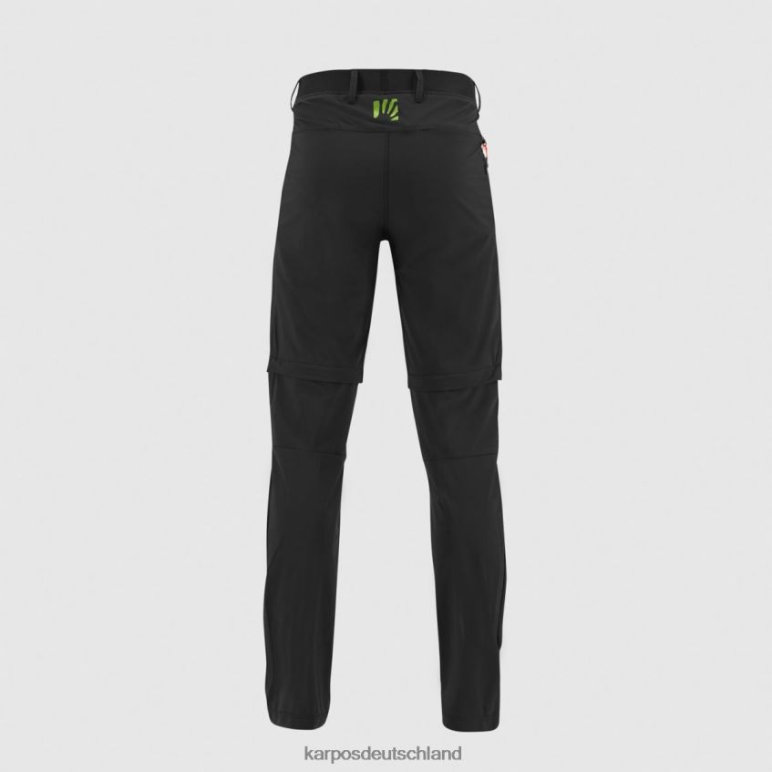 Hose| de Karpos Männer Tre Cime Zip-Off-Hose schwarz/jasmingrün ZV820Z611