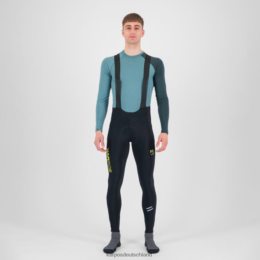 Hose| de Karpos Männer Verve Winter-Trägerhose Schwarz/Kiwi-Colada ZV820Z567