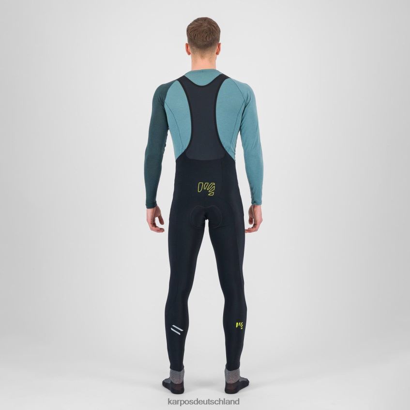Hose| de Karpos Männer Verve Winter-Trägerhose Schwarz/Kiwi-Colada ZV820Z567