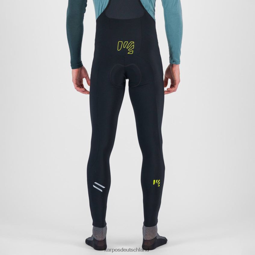 Hose| de Karpos Männer Verve Winter-Trägerhose Schwarz/Kiwi-Colada ZV820Z567