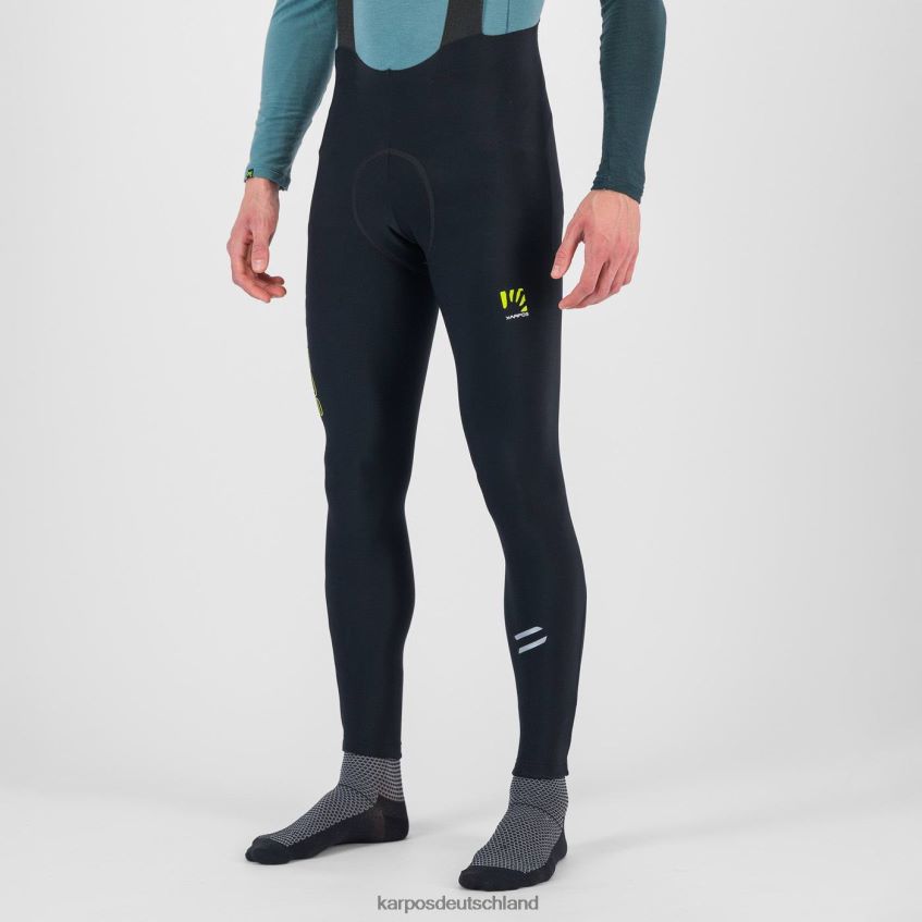 Hose| de Karpos Männer Verve Winter-Trägerhose Schwarz/Kiwi-Colada ZV820Z567