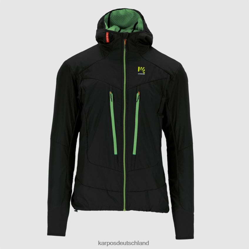 Jacke| de Karpos Männer K-Performance-Hybridjacke schwarz/jasmingrün ZV820Z62