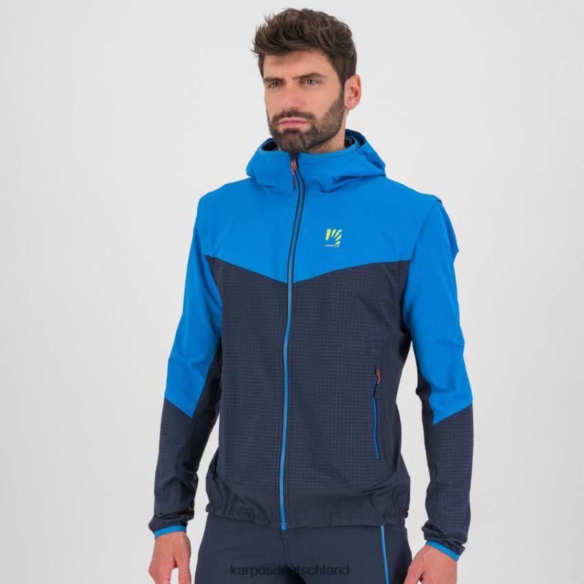 Jacke| de Karpos Männer Lede Cabrio-Jacke Weltraum/Indigo b./Mandarine ZV820Z94
