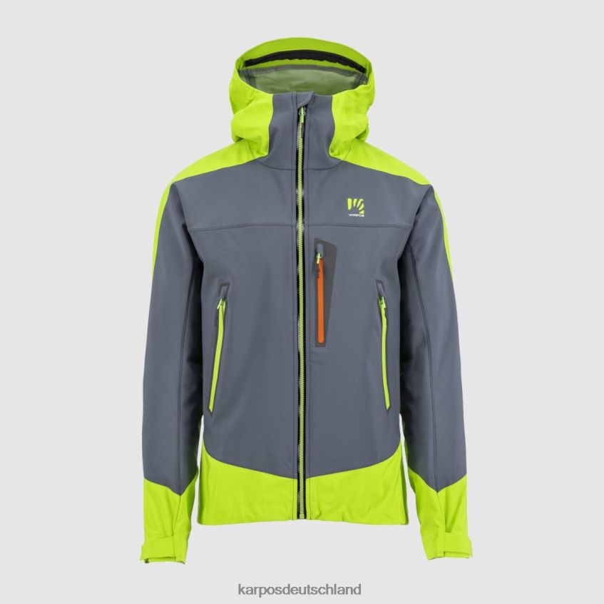 Jacke| de Karpos Männer Marmolada-Jacke dunkler Schiefer/Limettengrün ZV820Z44