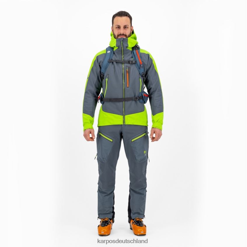 Jacke| de Karpos Männer Marmolada-Jacke dunkler Schiefer/Limettengrün ZV820Z44