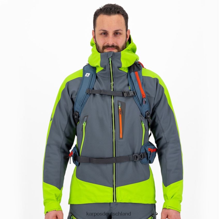 Jacke| de Karpos Männer Marmolada-Jacke dunkler Schiefer/Limettengrün ZV820Z44