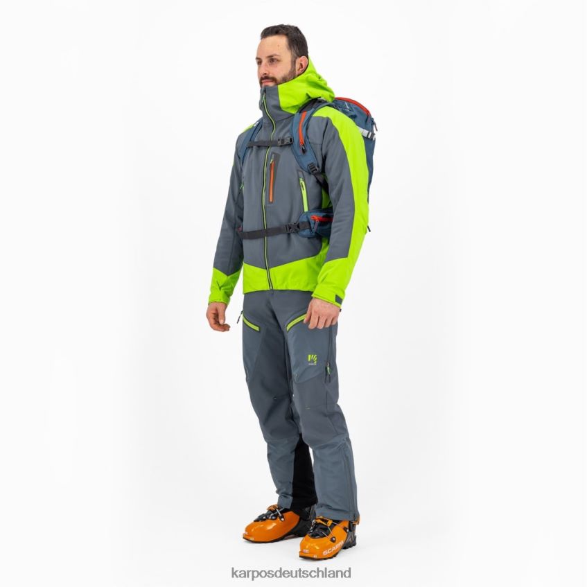 Jacke| de Karpos Männer Marmolada-Jacke dunkler Schiefer/Limettengrün ZV820Z44