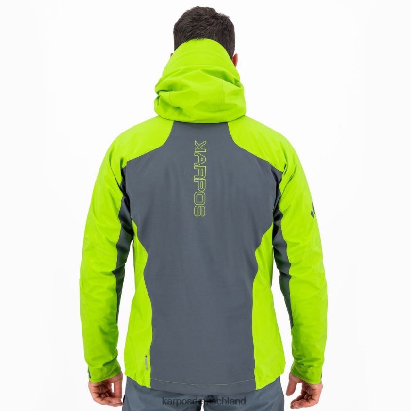 Jacke| de Karpos Männer Marmolada-Jacke dunkler Schiefer/Limettengrün ZV820Z44
