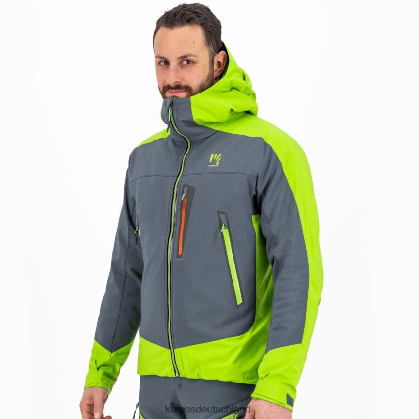 Jacke| de Karpos Männer Marmolada-Jacke dunkler Schiefer/Limettengrün ZV820Z44