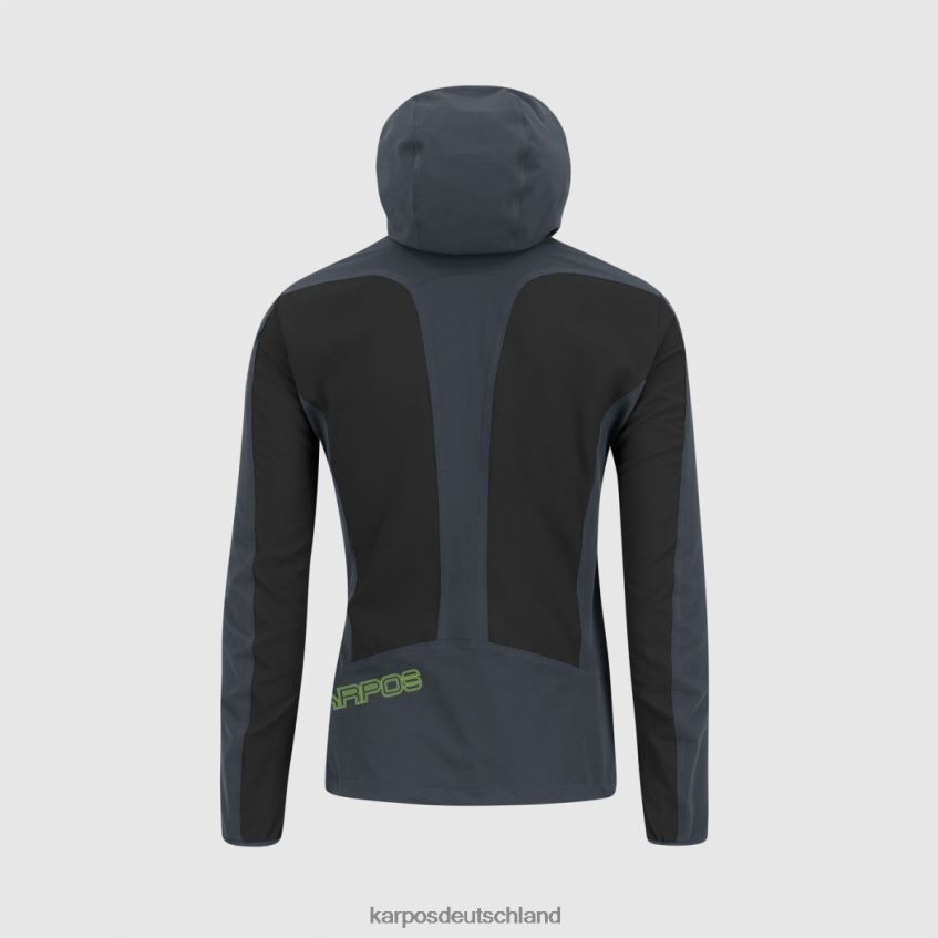 Jacke| de Karpos Männer Parete-Jacke Schwarz/Ombreblau/Jasmingrün ZV820Z155