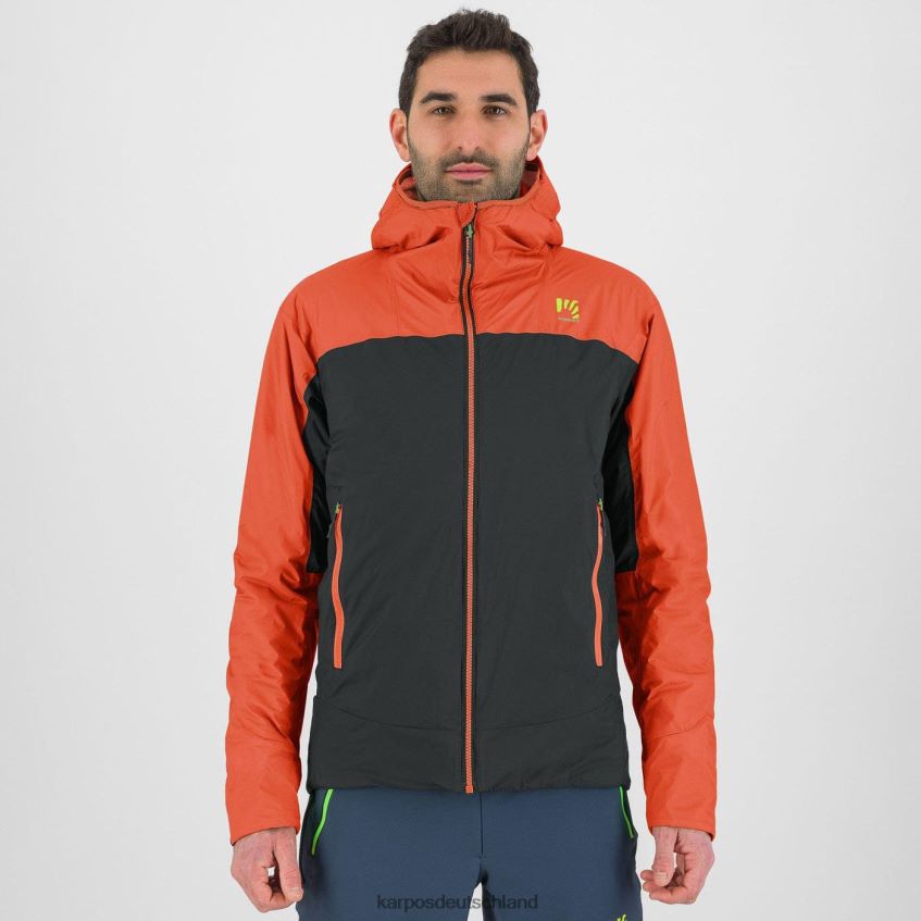 Jacke| de Karpos Männer Vinson Evo Jacke schwarzer Sand/würziges Orange ZV820Z19