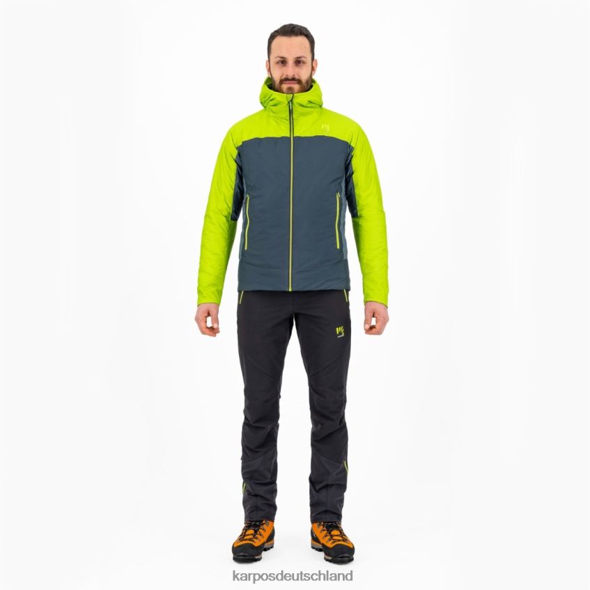 Jacke| de Karpos Männer Vinson-Jacke dunkler Schiefer/Limettengrün ZV820Z31