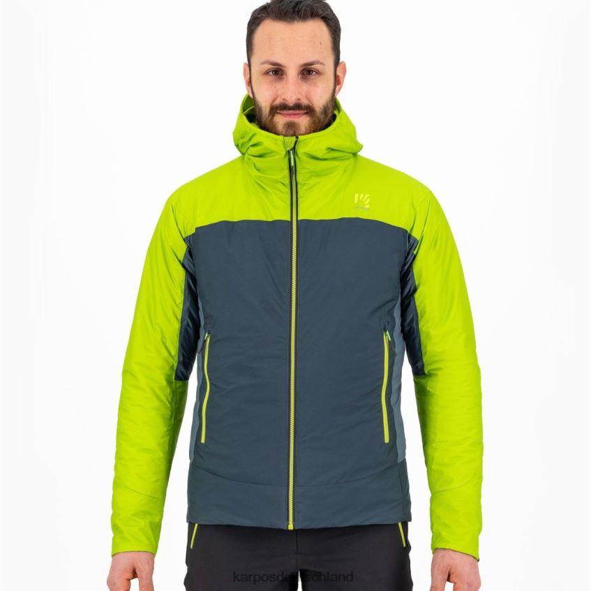 Jacke| de Karpos Männer Vinson-Jacke dunkler Schiefer/Limettengrün ZV820Z31