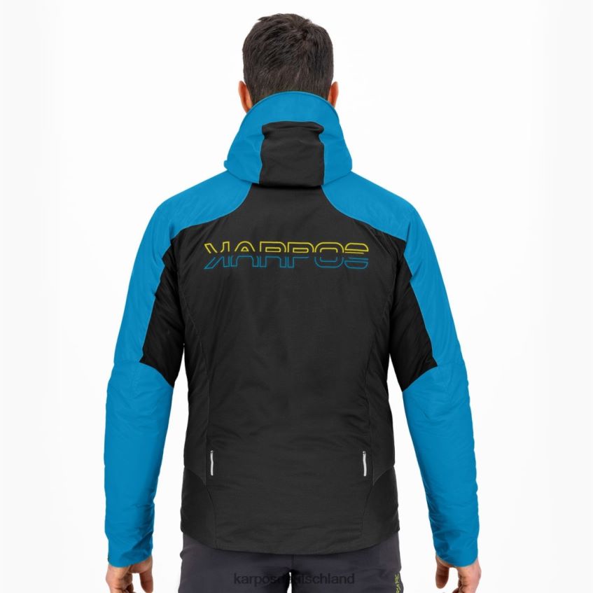 Jacke| de Karpos Männer Vinson-Jacke schwarz/blaues Juwel ZV820Z30