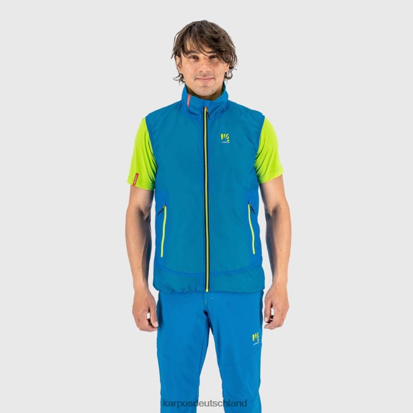Weste| de Karpos Männer K-Performance-Hybridweste Indigo b/Jasmingrün ZV820Z129