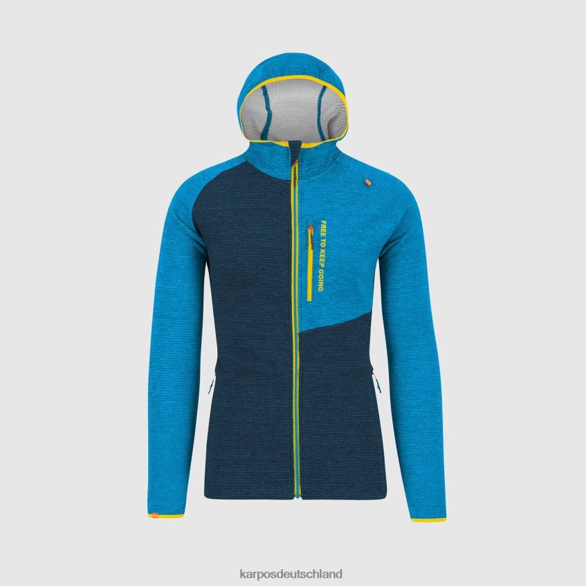 Kapuzenpullover| de Karpos Männer Camoscio Kapuzenpullover mit durchgehendem Reißverschluss Mitternachts-/Divablau ZV820Z179