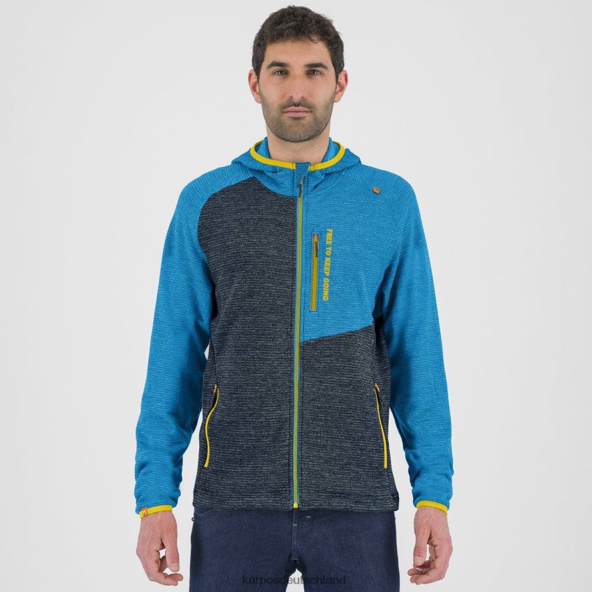 Kapuzenpullover| de Karpos Männer Camoscio Kapuzenpullover mit durchgehendem Reißverschluss Mitternachts-/Divablau ZV820Z179