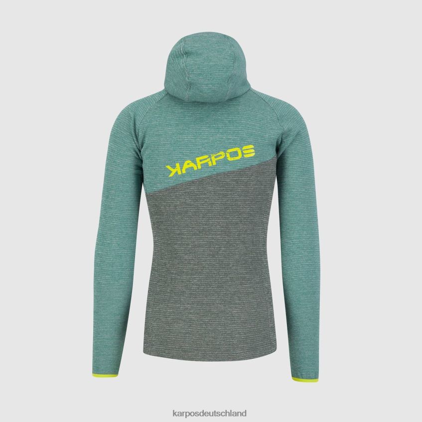 Kapuzenpullover| de Karpos Männer Camoscio Kapuzenpullover mit durchgehendem Reißverschluss Wald/Nordatlantik ZV820Z177