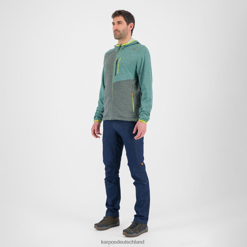 Kapuzenpullover| de Karpos Männer Camoscio Kapuzenpullover mit durchgehendem Reißverschluss Wald/Nordatlantik ZV820Z177