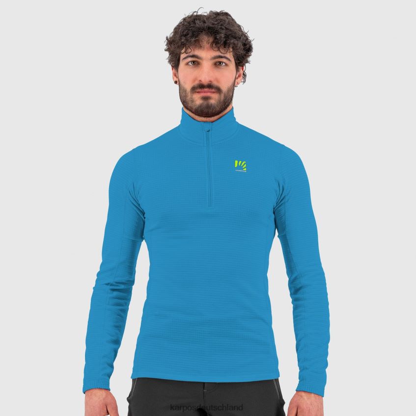 Kapuzenpullover| de Karpos Männer Croda Light Halbreißverschluss blaues Juwel ZV820Z277