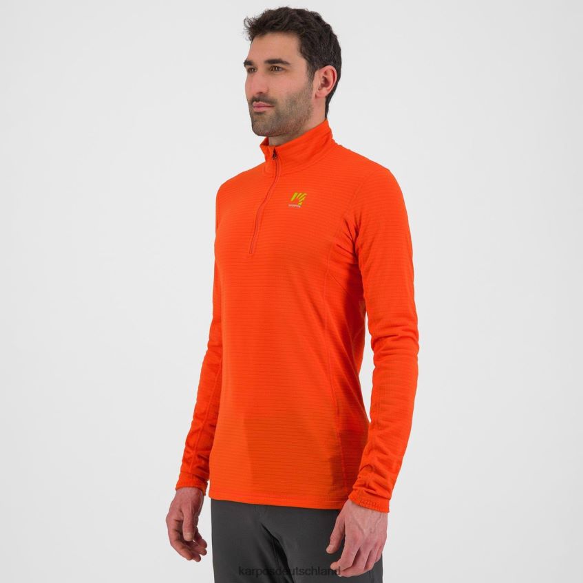 Kapuzenpullover| de Karpos Männer Croda Light Halbreißverschluss würzige Orange ZV820Z280