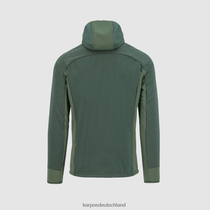 Kapuzenpullover| de Karpos Männer Mezzodi Kapuzenpullover aus Fleece Dschungelgrün/Rauchkiefer ZV820Z205