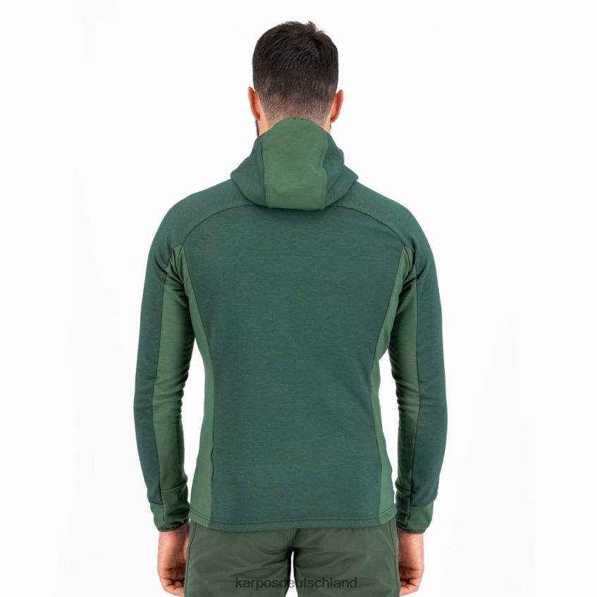 Kapuzenpullover| de Karpos Männer Mezzodi Kapuzenpullover aus Fleece Dschungelgrün/Rauchkiefer ZV820Z205