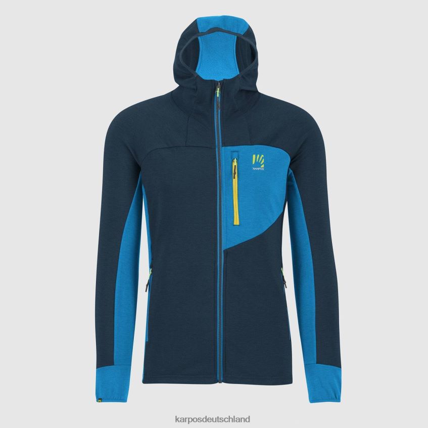Kapuzenpullover| de Karpos Männer Mezzodi Kapuzenpullover aus Fleece Mitternachts-/Divablau ZV820Z207