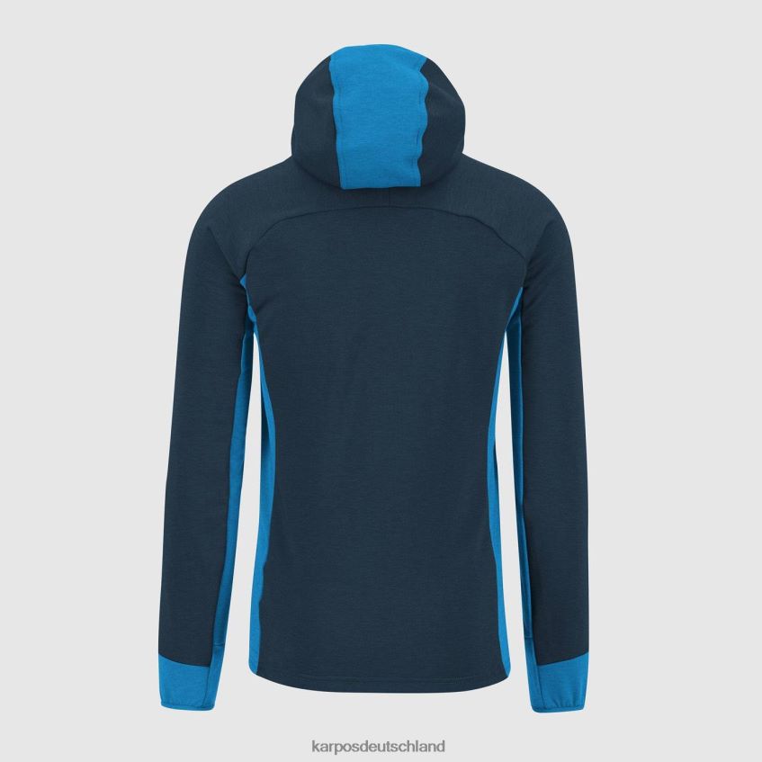 Kapuzenpullover| de Karpos Männer Mezzodi Kapuzenpullover aus Fleece Mitternachts-/Divablau ZV820Z207