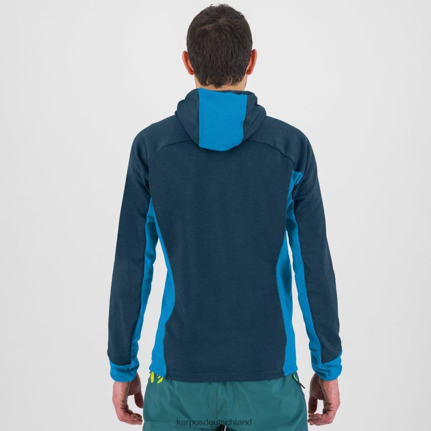 Kapuzenpullover| de Karpos Männer Mezzodi Kapuzenpullover aus Fleece Mitternachts-/Divablau ZV820Z207