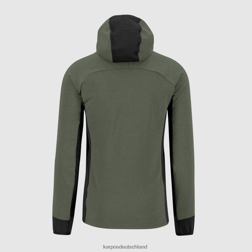 Kapuzenpullover| de Karpos Männer Mezzodi Kapuzenpullover aus Fleece Thymian/schwarzer Sand ZV820Z206