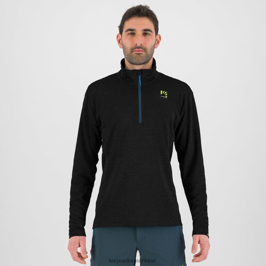 Kapuzenpullover| de Karpos Männer Pizzocco halber Reißverschluss Schwarz ZV820Z288