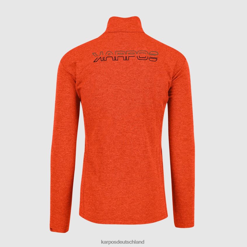 Kapuzenpullover| de Karpos Männer Pizzocco halber Reißverschluss würzige Orange ZV820Z289