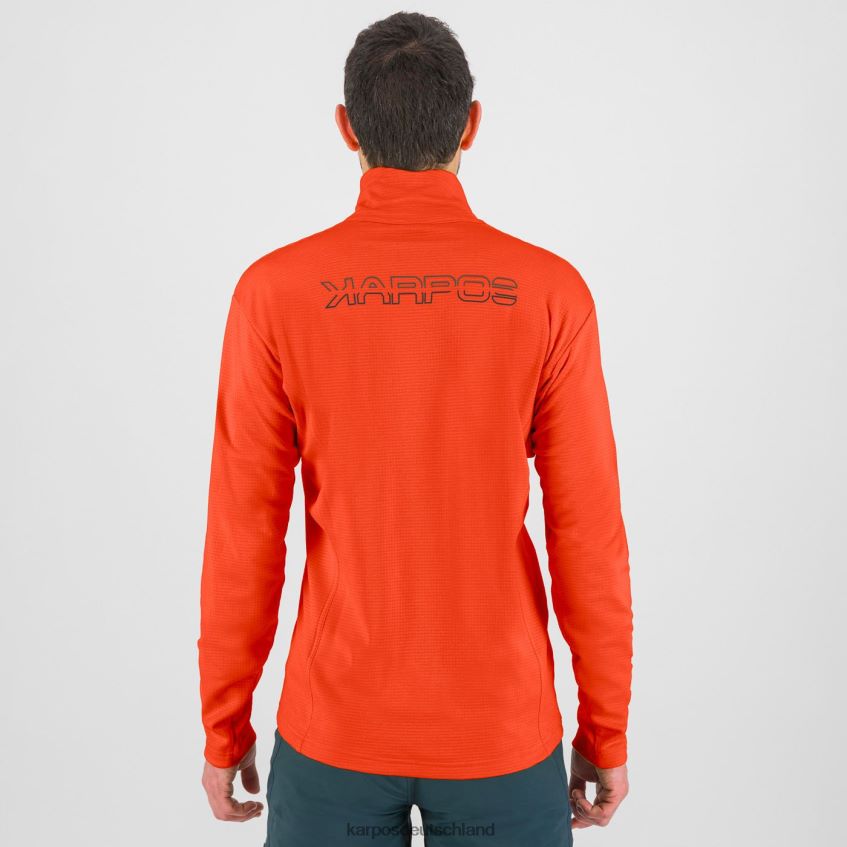 Kapuzenpullover| de Karpos Männer Pizzocco halber Reißverschluss würzige Orange ZV820Z289