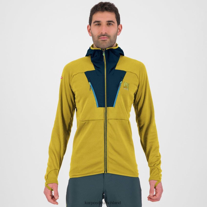 Kapuzenpullover| de Karpos Männer höchstes Hoodie-Fleece Schwefel/Mitternacht ZV820Z168