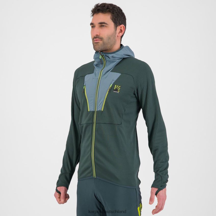 Kapuzenpullover| de Karpos Männer höchstes Hoodie-Fleece Wald/Nordatlantik ZV820Z167