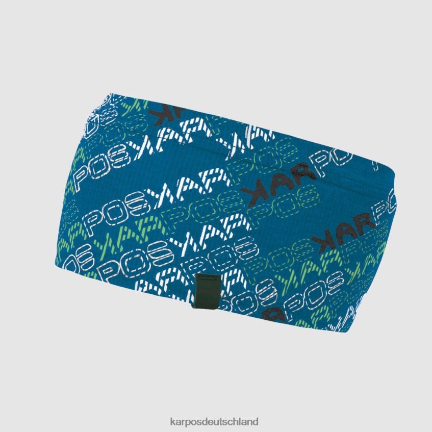 Kopfbedeckung | de Karpos Männer Coppolo-Merino-Stirnband Indigo-Ammergrün-Limette ZV820Z763