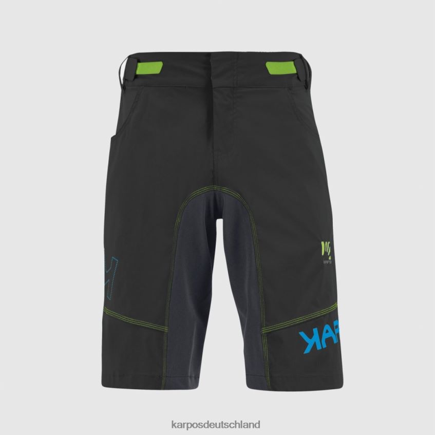 kurz| de Karpos Männer Ballistische Evo-Shorts Schwarz/Ombreblau/Fluogrün ZV820Z674