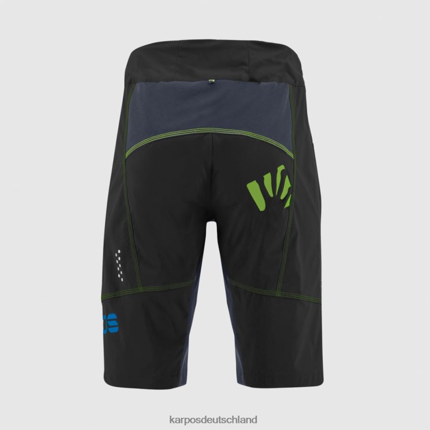 kurz| de Karpos Männer Ballistische Evo-Shorts Schwarz/Ombreblau/Fluogrün ZV820Z674