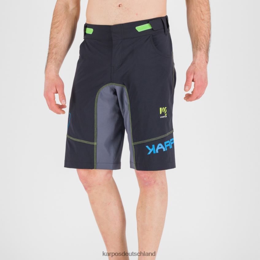 kurz| de Karpos Männer Ballistische Evo-Shorts Schwarz/Ombreblau/Fluogrün ZV820Z674