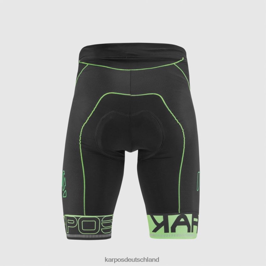 kurz| de Karpos Männer Verve-Shorts Schwarz/Grün-Fluo ZV820Z665