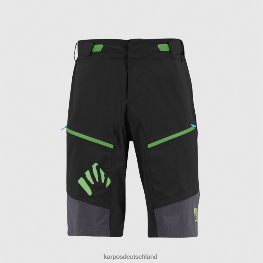 kurz| de Karpos Männer schnelle Baggy-Shorts Schwarz/Dunkelgrau/Fluogrün ZV820Z631