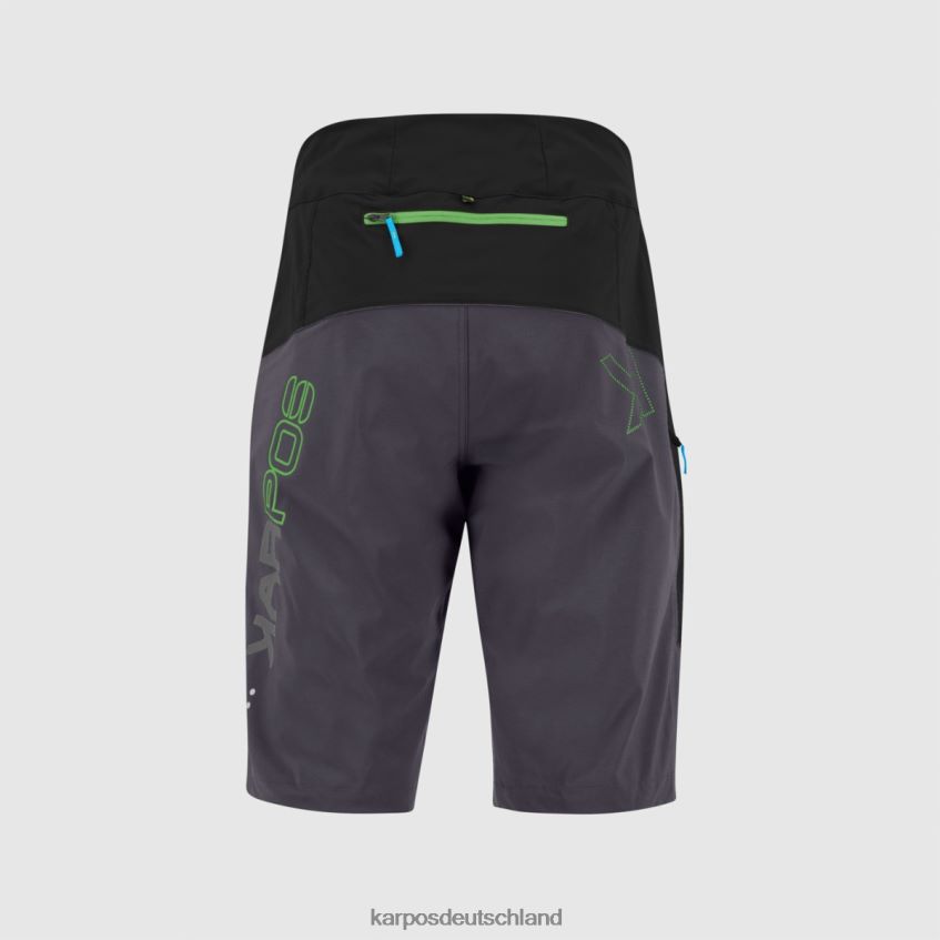 kurz| de Karpos Männer schnelle Baggy-Shorts Schwarz/Dunkelgrau/Fluogrün ZV820Z631
