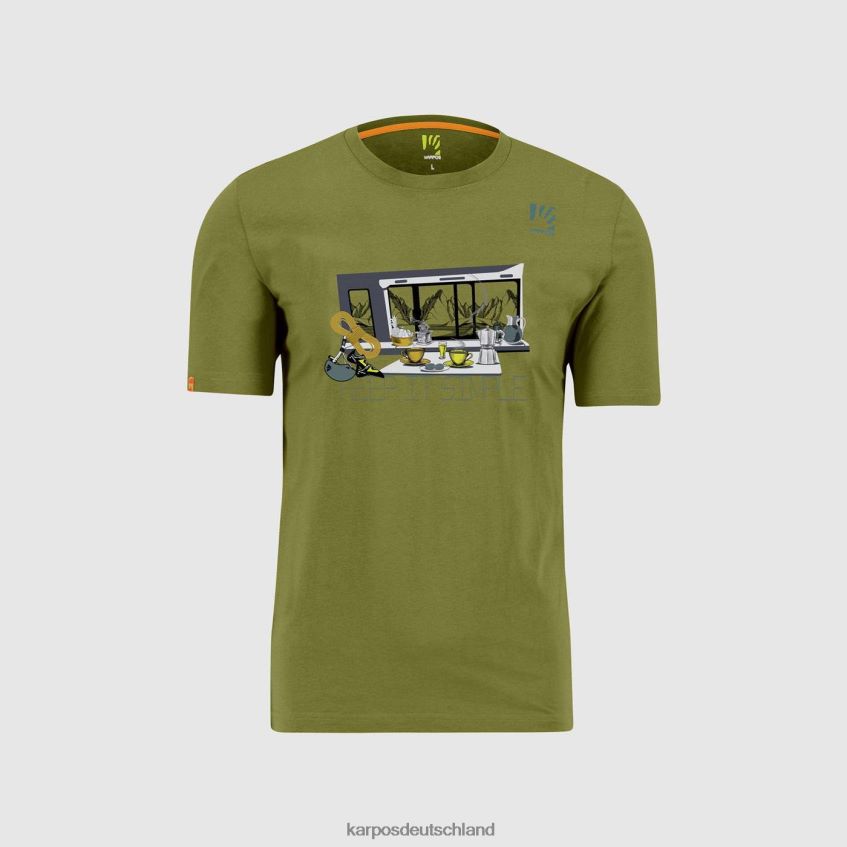 T-Shirt| de Karpos Männer Anemonen-T-Shirt Guacamole ZV820Z409