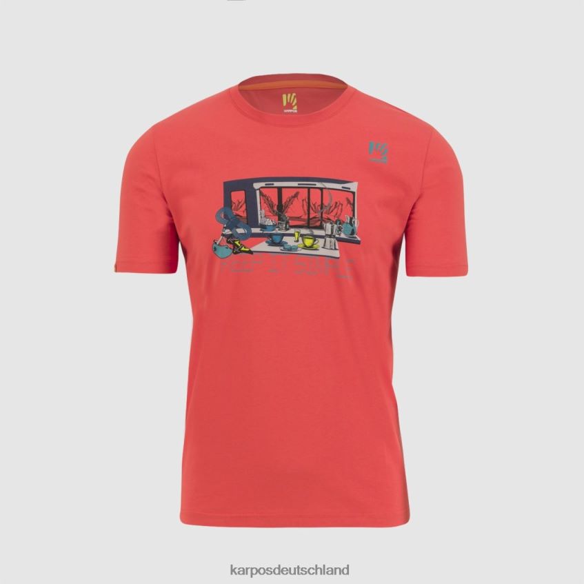 T-Shirt| de Karpos Männer Anemonen-T-Shirt Paprika ZV820Z412