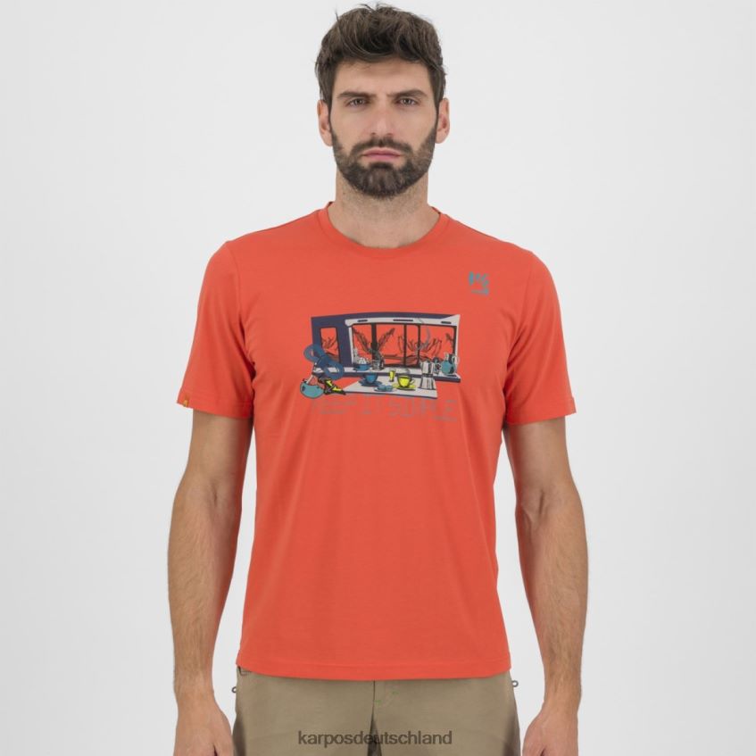 T-Shirt| de Karpos Männer Anemonen-T-Shirt Paprika ZV820Z412