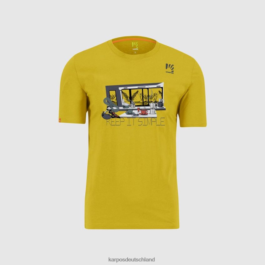 T-Shirt| de Karpos Männer Anemonen-T-Shirt Zitronencurry ZV820Z413