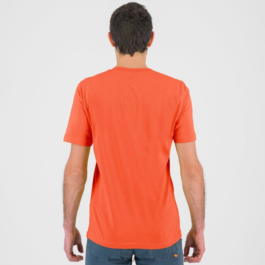 T-Shirt| de Karpos Männer Anemonen-T-Shirt würzige Orange ZV820Z416