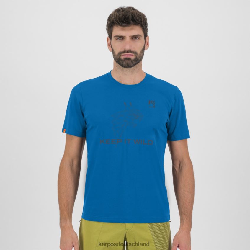 T-Shirt| de Karpos Männer Botton d\'Oro-T-Shirt Indigo-Ammer ZV820Z421