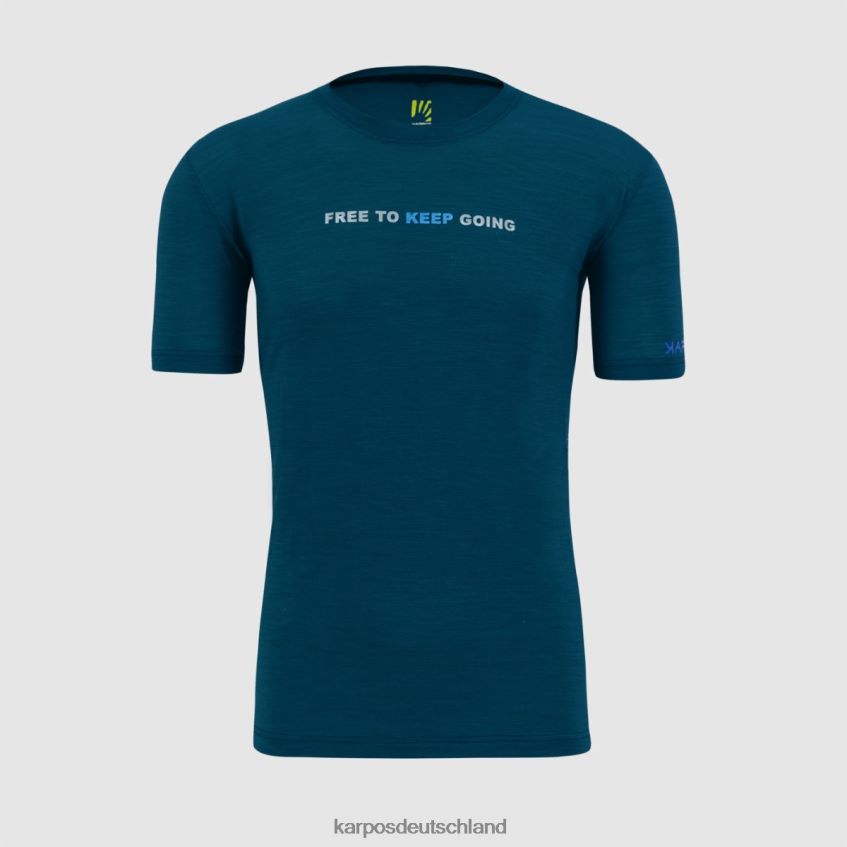 T-Shirt| de Karpos Männer Coppolo-Merino-T-Shirt Gibraltar-Meer ZV820Z330